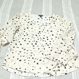 Polka Dot Cream and Black Women's Top